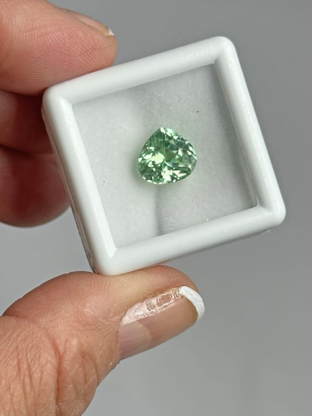 Certified Green Pear Sapphire